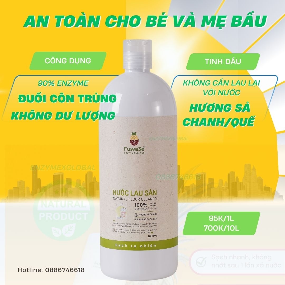 Nước lau sàn tinh dầu Quế FUWA3E 1L