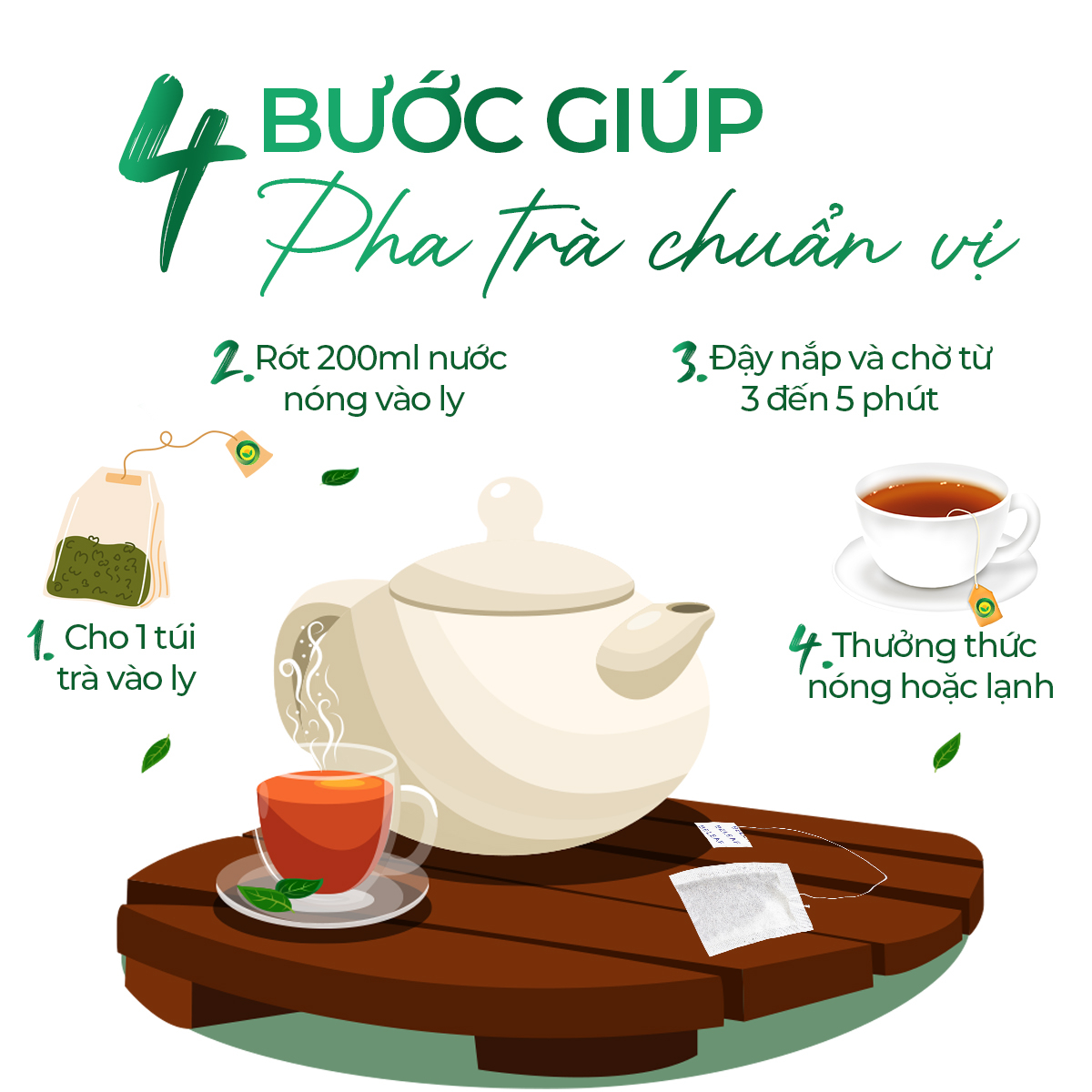 Trà Đen (Hồng Trà) Sunbeleaf – Mang Lại Cảm Giác Tỉnh Táo, Sảng Khoái Mỗi Ngày – Hộp 20 Gói