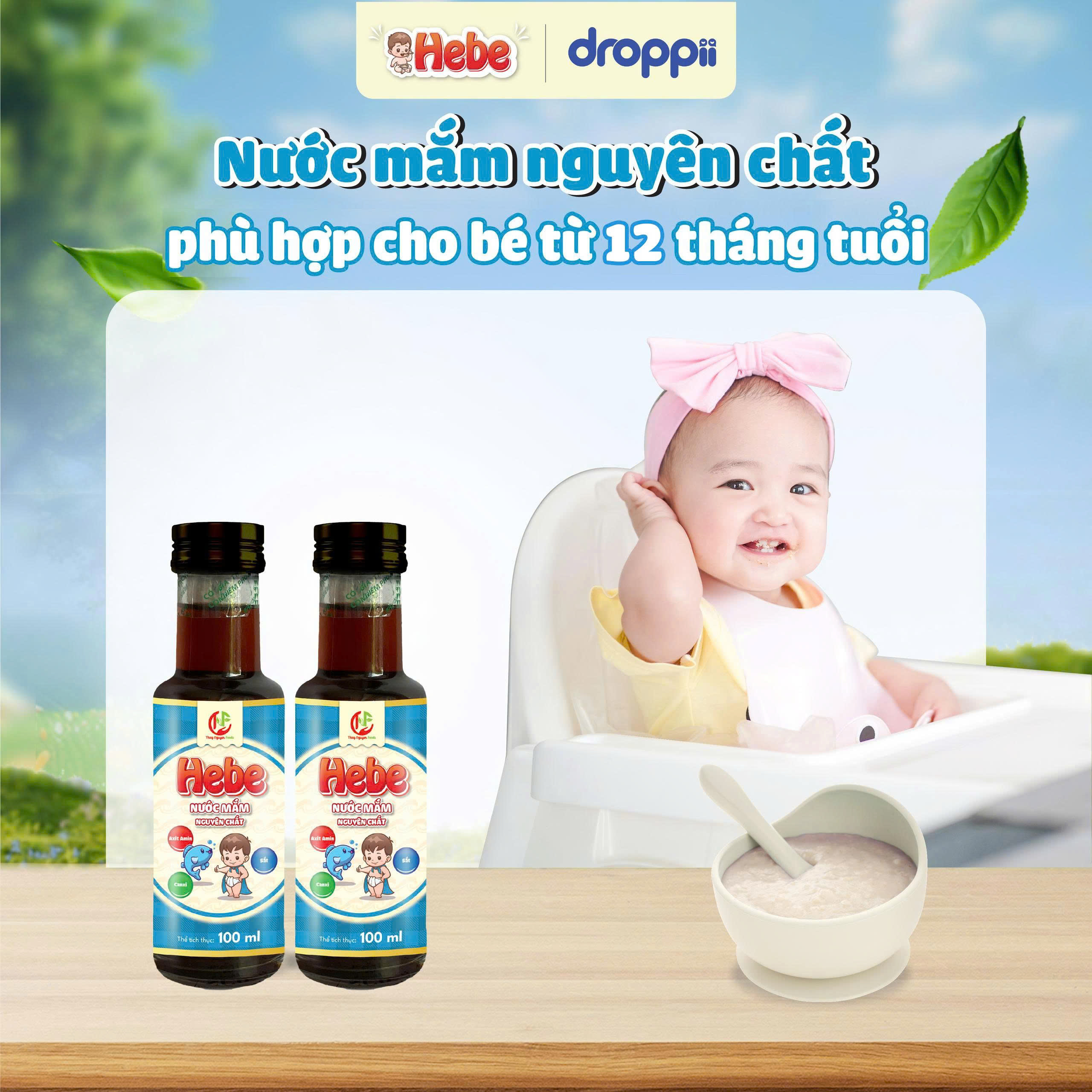 Nước mắm nguyên chất HEBE (chai 100ml)