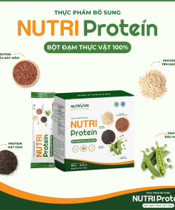 Bột đạm thực vật Nutri Protein hỗ trợ cơ bắp, tăng sức đề kháng, tim mạch (Hộp 20 gói x 18g)