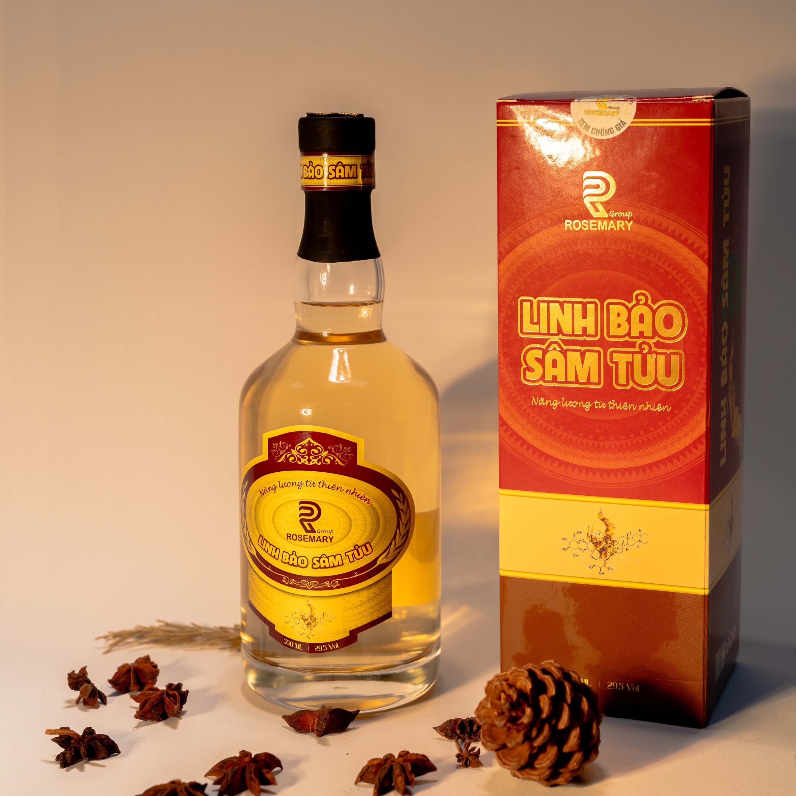 Rượu sâm LINH BẢO SÂM TỬU (chai 550ml)