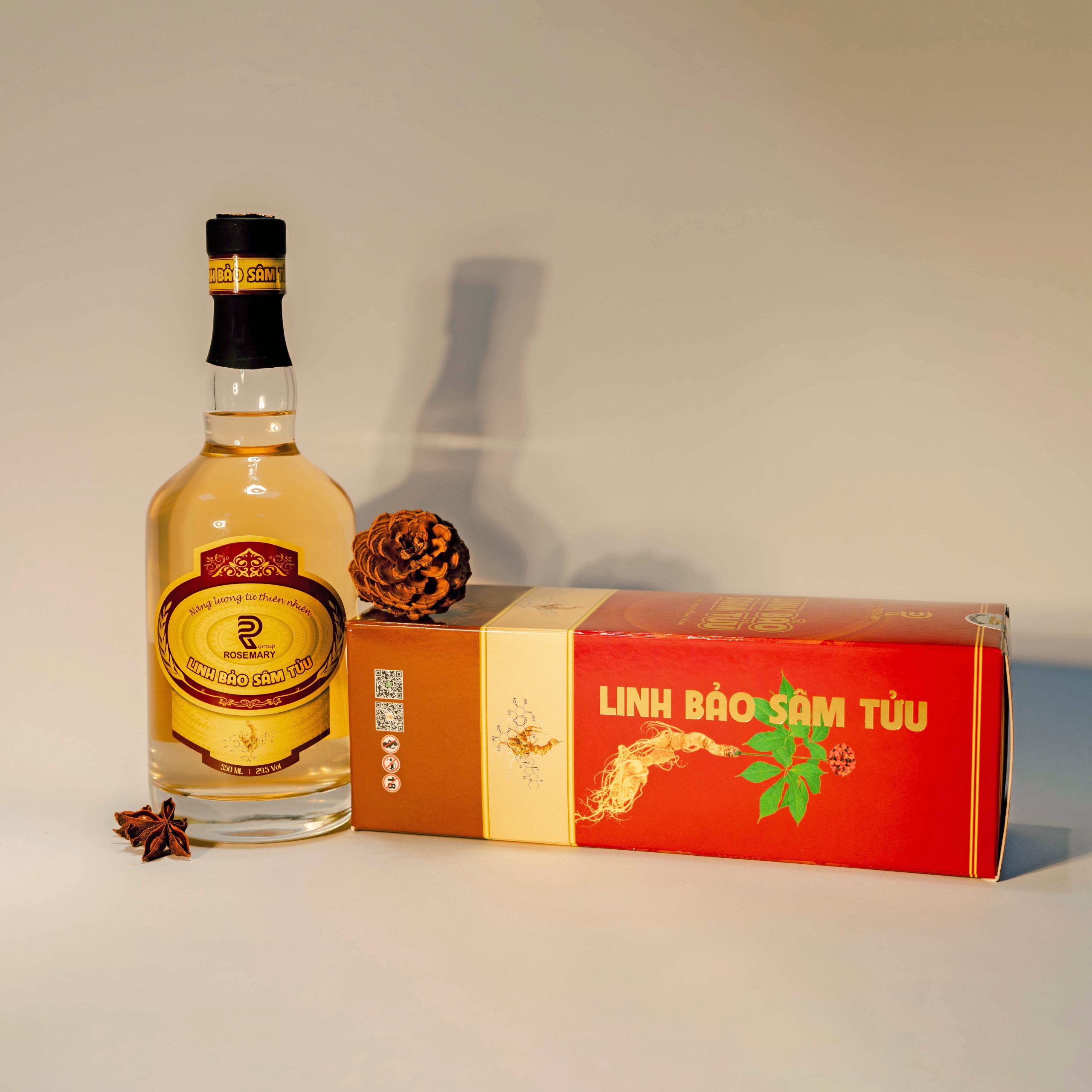 Rượu sâm LINH BẢO SÂM TỬU (chai 550ml)