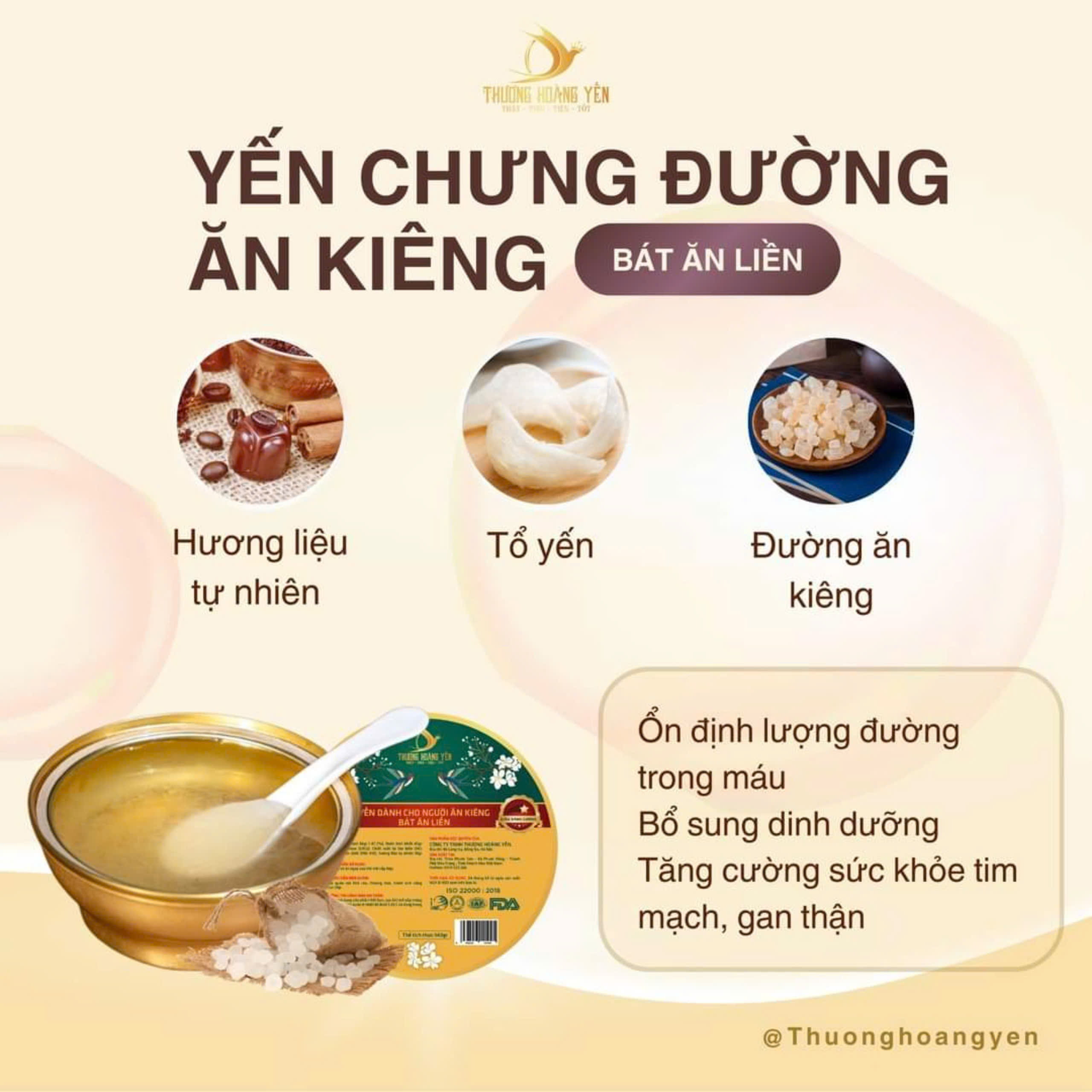 Tổ yến chưng ĂN LIỀN vị Đặc biệt THƯỢNG HOÀNG YẾN 140gr
