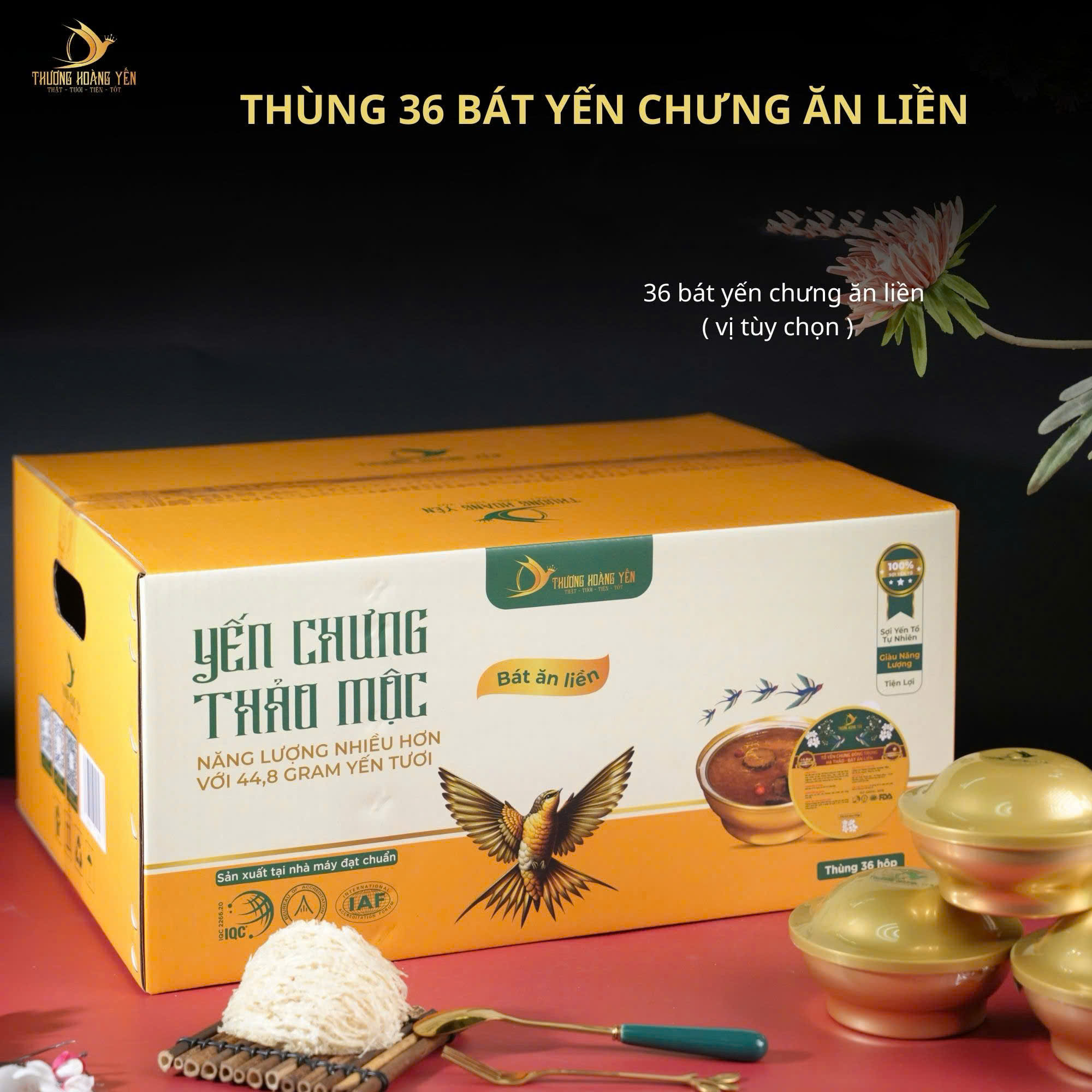Tổ yến chưng ĂN LIỀN vị Đặc biệt THƯỢNG HOÀNG YẾN 140gr