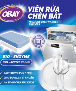 Viên rửa chén OBAY không mùi 500gram – Hộp 25 viên (dùng cho máy rửa bát)