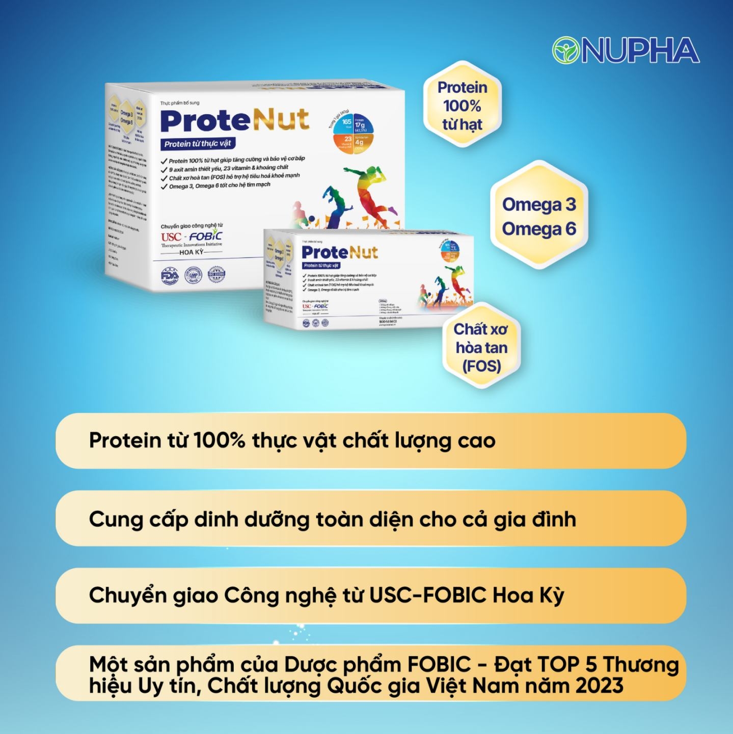 Protein từ thực vật PROTENUT dinh dưỡng toàn diện cho cả gia đình (hộp 14 gói x 40g)