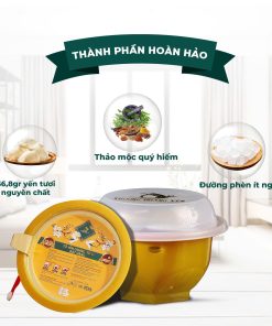 Tổ yến chưng TỰ SÔI Bát vàng các vị THƯỢNG HOÀNG YẾN 140gr
