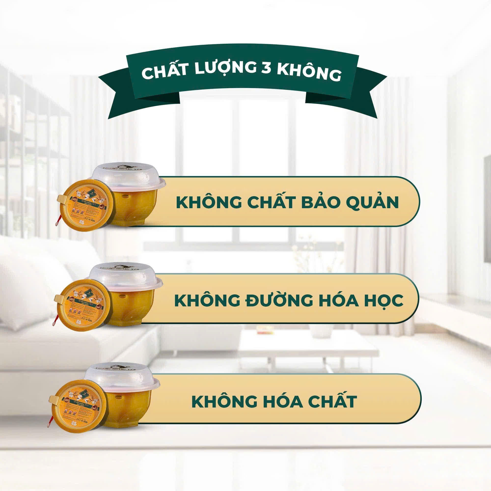 Tổ yến chưng TỰ SÔI Bát vàng các vị THƯỢNG HOÀNG YẾN 140gr