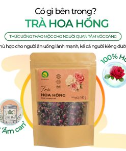Trà Hoa Hồng Sunbeleaf – Thức Uống Thảo Mộc Dịu Nhẹ Cho Phái Đẹp – Túi 100g