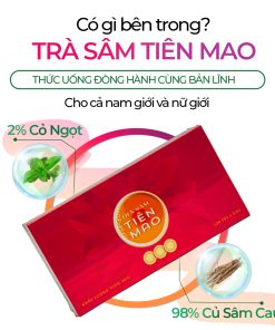Trà Sâm Tiên Mao Sunbeleaf (Sâm Cau Đen) – Duy Trì Sinh Lực, Trà Đầy Năng Lượng – Hộp 20 Gói