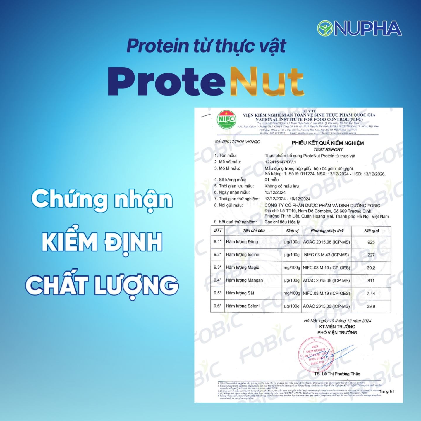 Protein từ thực vật PROTENUT dinh dưỡng toàn diện cho cả gia đình (hộp 14 gói x 40g)