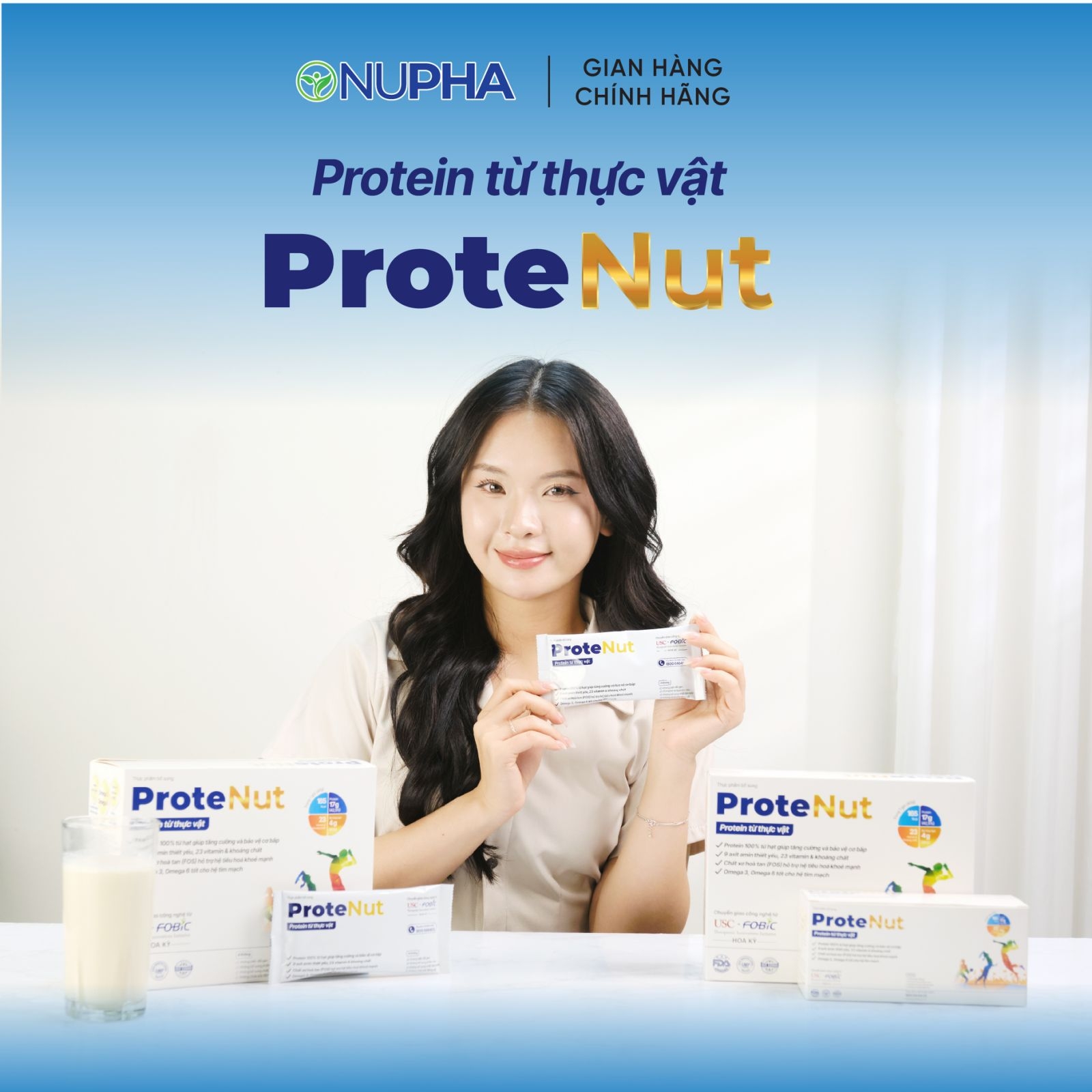 Protein từ thực vật PROTENUT dinh dưỡng toàn diện cho cả gia đình (hộp 14 gói x 40g)