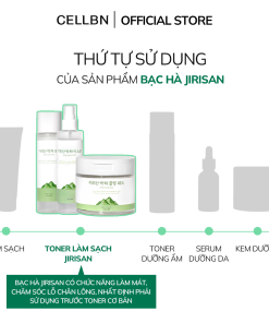 Xịt Khoáng Jirisan 100% bạc hà CELLBN Se khít chân lông, làm dịu, cấp ẩm & cân bằng da 155ml