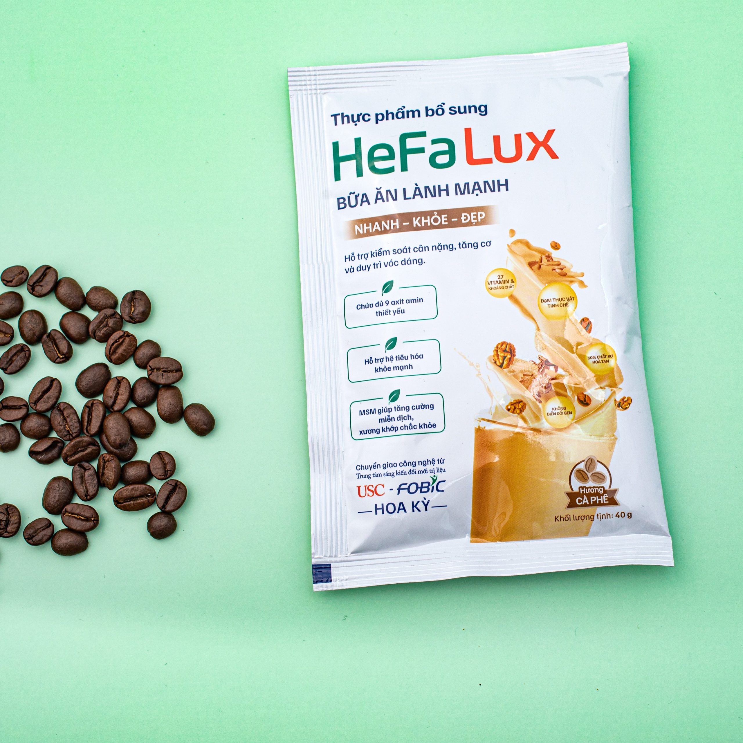 HeFa Lux – Protein từ Thực Vật, hỗ trợ kiểm soát cân nặng, tăng cơ và duy trì vóc dáng (hộp 14 gói)