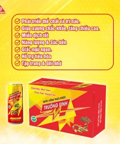 Nước uống thảo dược Trường Sinh thùng 24 lon
