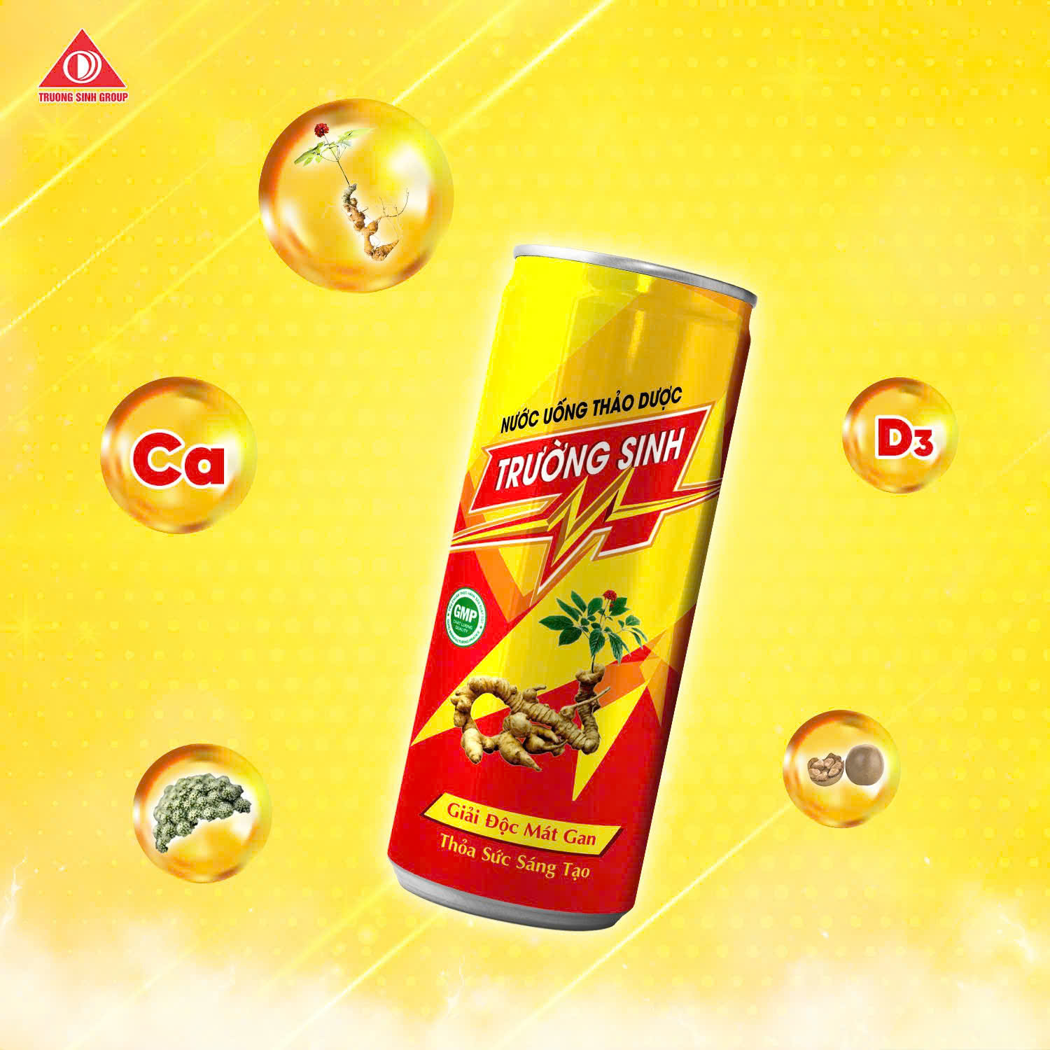 Nước uống thảo dược Trường Sinh thùng 24 lon