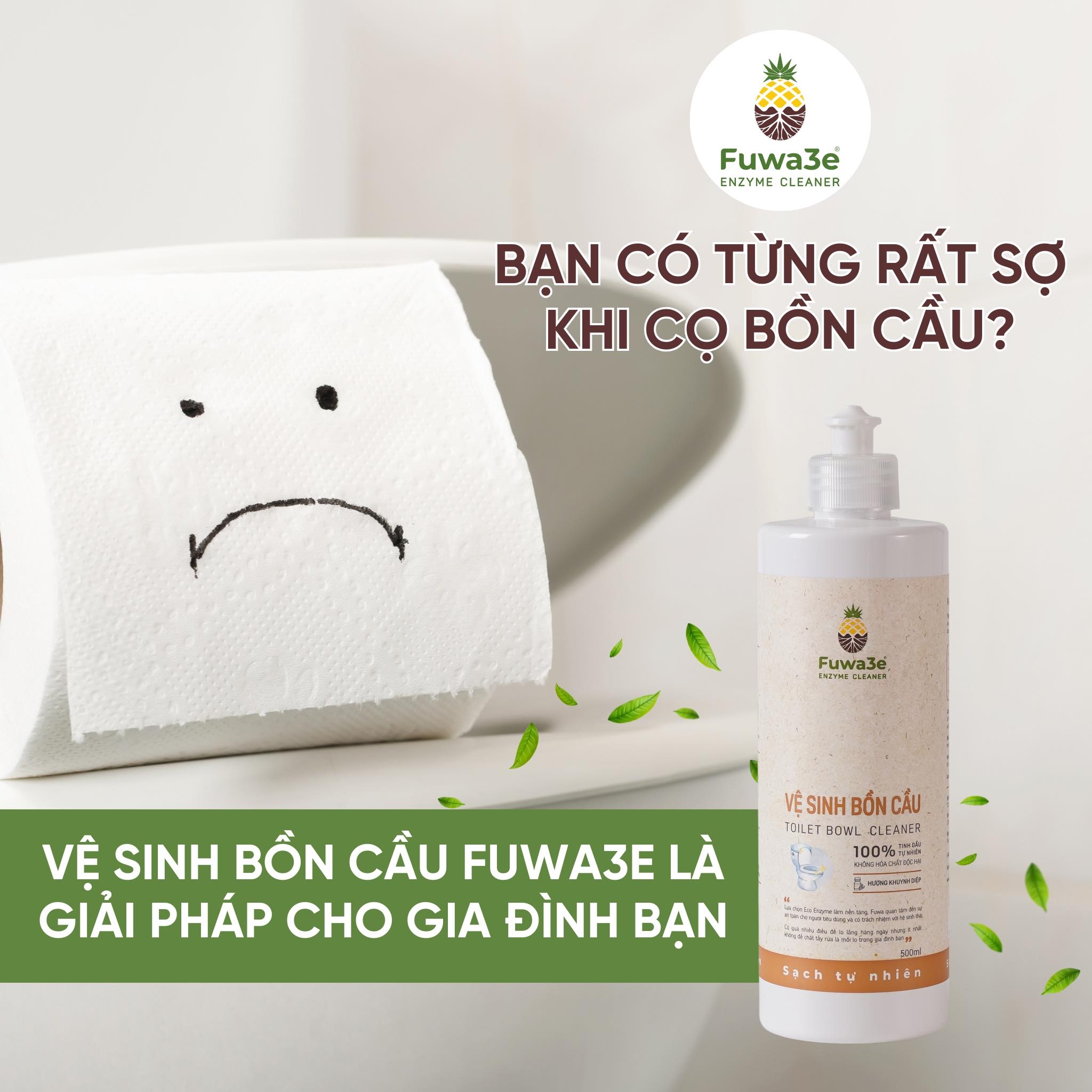 Vệ sinh bồn cầu thơm tinh dầu khuynh diệp FUWA3E 500ml