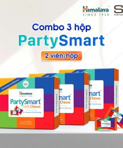 Combo 3 hộp 2 viên Kẹo giải rượu Party Smart hỗ trợ giảm buồn nôn, khó chịu sau tiệc tùng