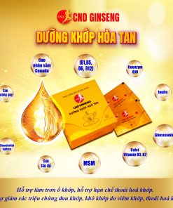 Sâm CND Ginseng Dưỡng Khớp Hòa Tan hỗ trợ giảm đau, khô khớp do viêm và thoái hóa (kèm túi)