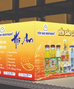 Thùng 15 chai Nước Yến Sào Bestnest Hội An 8% Tam Vị (5 chai Tự nhiên – 5 chai Đông Trùng Hạ Thảo – 5 chai Mật ong)