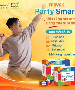 Combo 3 hộp 2 viên Kẹo giải rượu Party Smart hỗ trợ giảm buồn nôn, khó chịu sau tiệc tùng