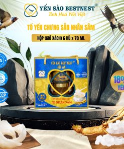 Hộp 6 hũ Tổ yến chưng sẵn BESTNEST HỘI AN 18% Hương Sâm