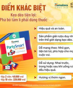 Combo 3 hộp 2 viên Kẹo giải rượu Party Smart hỗ trợ giảm buồn nôn, khó chịu sau tiệc tùng