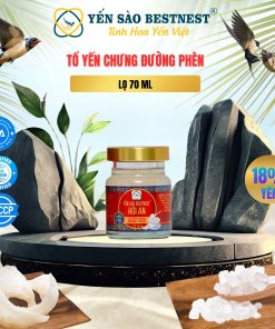 Thùng 30 hũ Yến Sào Chưng Sẵn Bestnest Hội An 18% Ngũ Vị (6 hũ Đường Phèn – 6 hũ Kid – 6 hũ Đông trùng hạ thảo – 6 hũ Nhân Sâm – 6 hũ Ăn Kiêng)