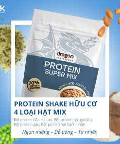 Bột protein hỗn hợp 4 hạt hữu cơ Dragon Superfoods 500g