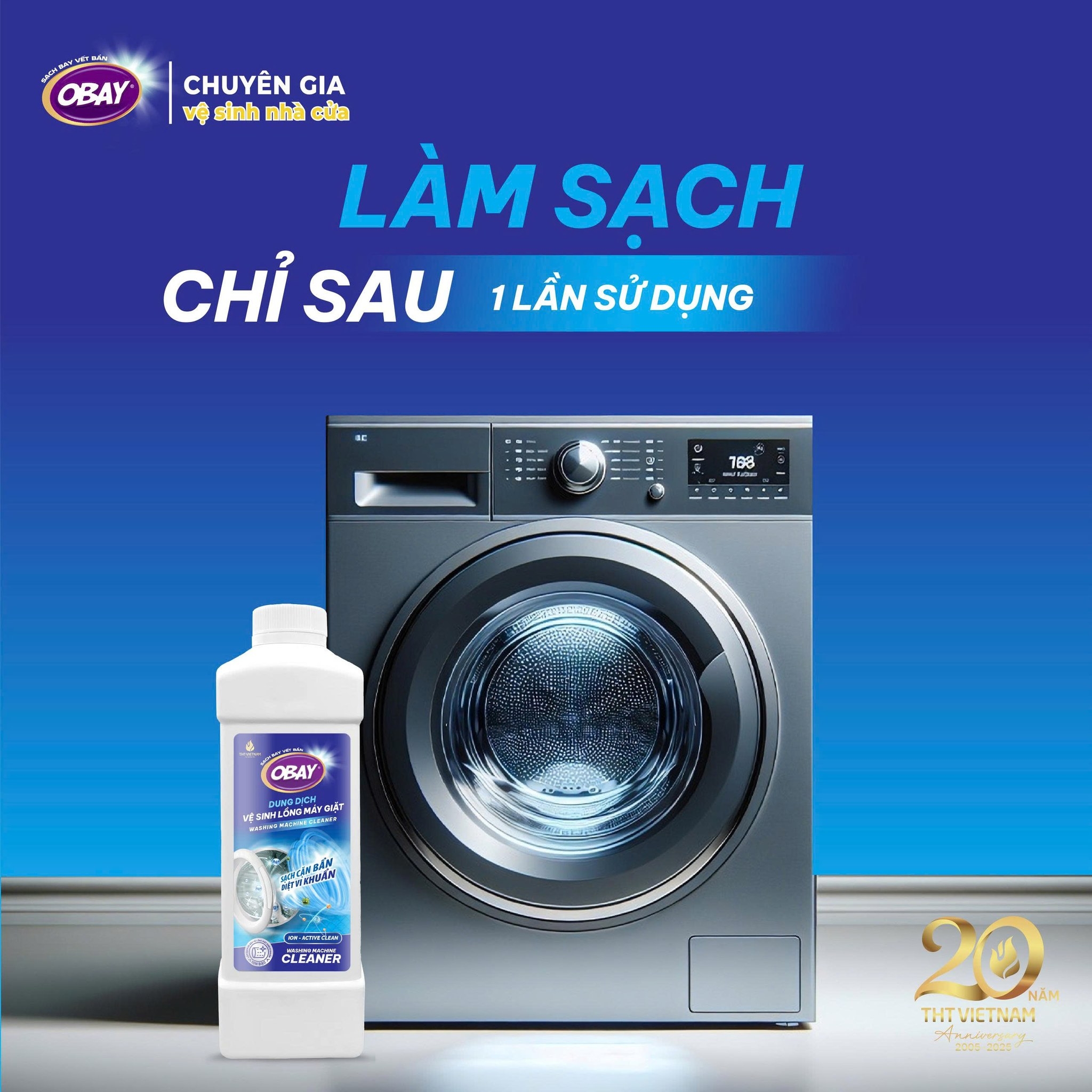 Dung dịch vệ sinh lồng máy giặt OBAY 1L