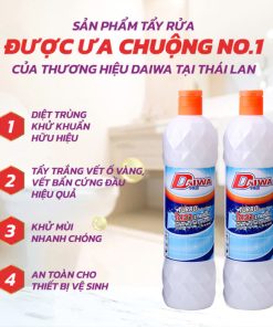 Nước tẩy bồn cầu DAIWA 900ml/chai màu trắng