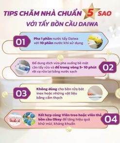 Nước tẩy bồn cầu DAIWA 900ml/chai màu trắng