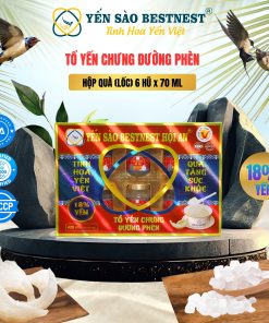 Lốc 6 hũ Tổ yến chưng sẵn BESTNEST HỘI AN 18% Đường Phèn