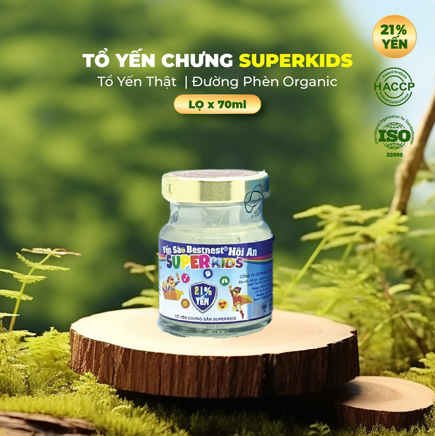 Hộp 4 hũ Yến Sào BESTNEST HỘI AN 21% Superkids