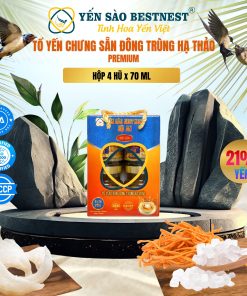 Hộp 4 hũ Yến Sào BESTNEST HỘI AN Premium 21% Đông trùng hạ thảo