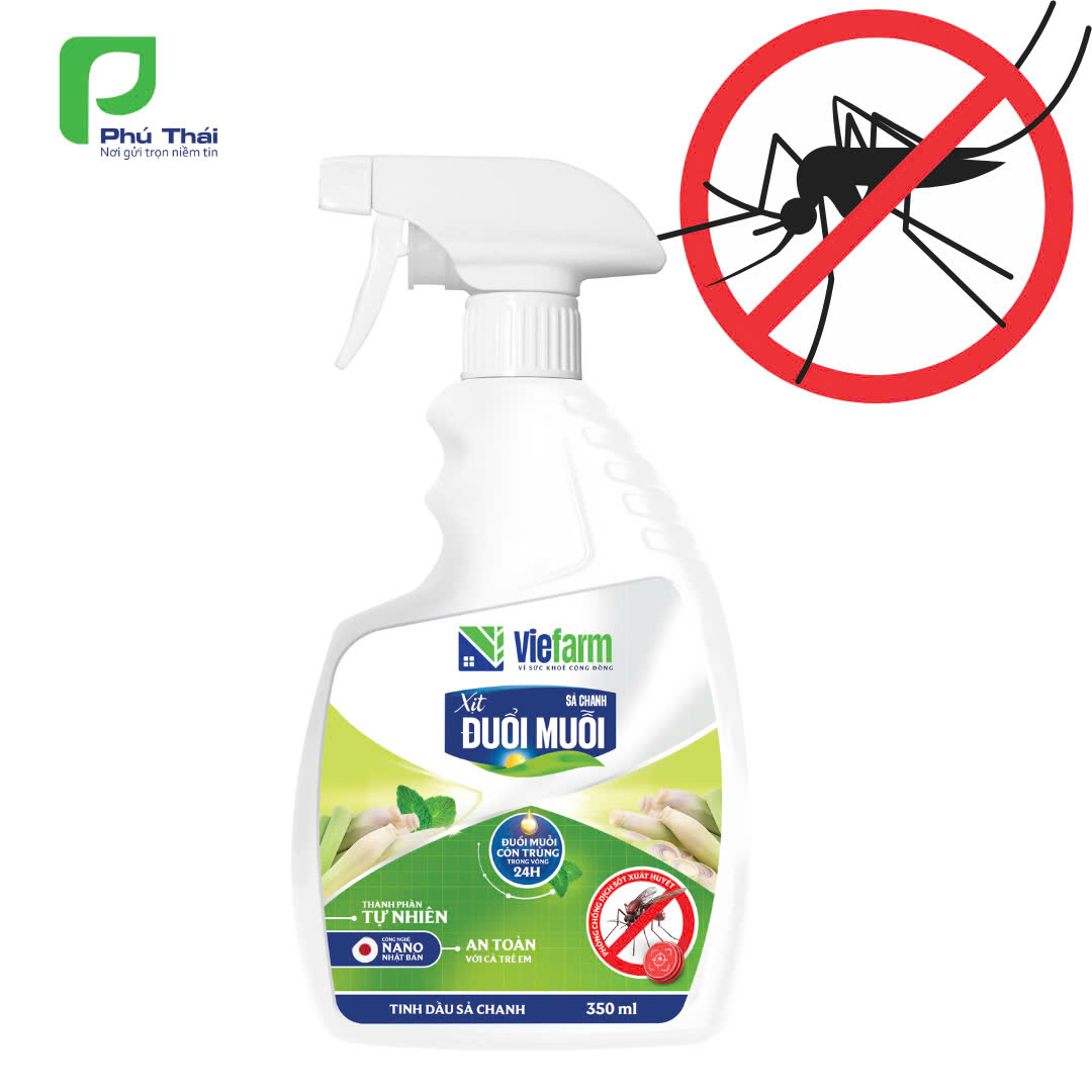 Đuổi muỗi tinh dầu sả chanh VIEFARM 350ml