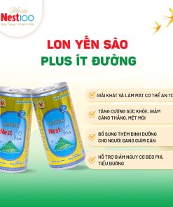 Nước yến sào Nest100 Plus lon 190ml – Thùng 30 lon