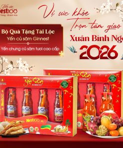Nước Yến Sâm cao cấp Ginnest Nest100 (4 chai 170ml + túi)