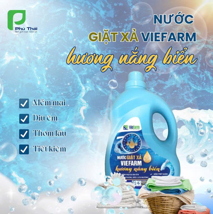 Nước giặt xả hương nắng biển VIEFARM 3,6kg