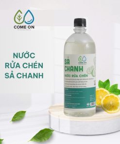 Nước rửa chén sả chanh COME ON làm sạch bát đĩa, an toàn da tay 1 lít