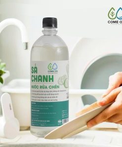Nước rửa chén sả chanh COME ON làm sạch bát đĩa, an toàn da tay 1 lít