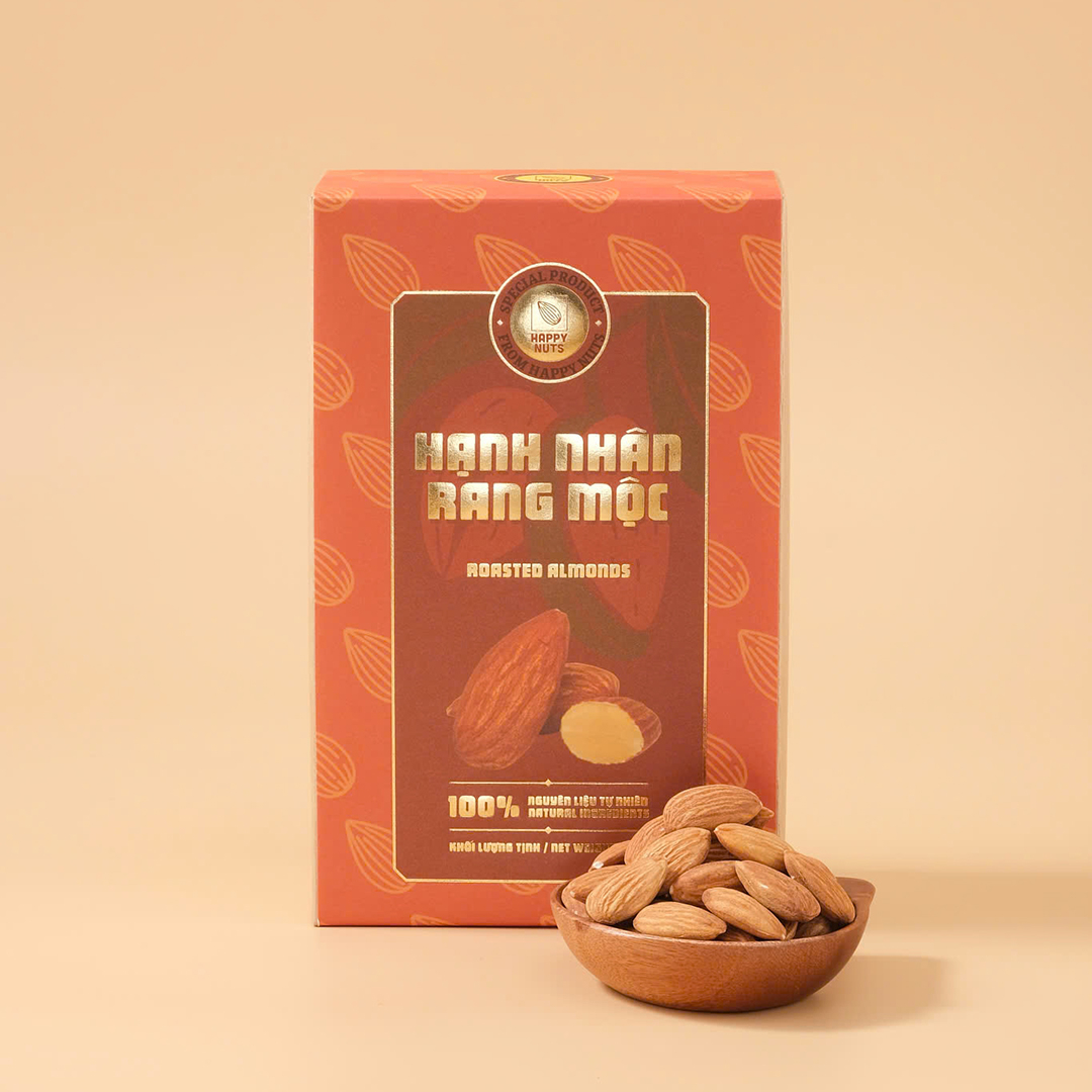 Hạnh nhân rang mộc Happy Nuts 500gr