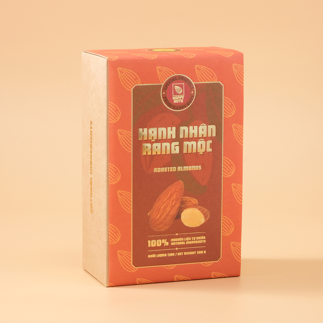 Hạnh nhân rang mộc Happy Nuts 500gr