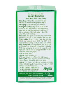 Tảo Beauty Spirulina Nhật Bản giúp đẹp da, tăng sức đề kháng 550v