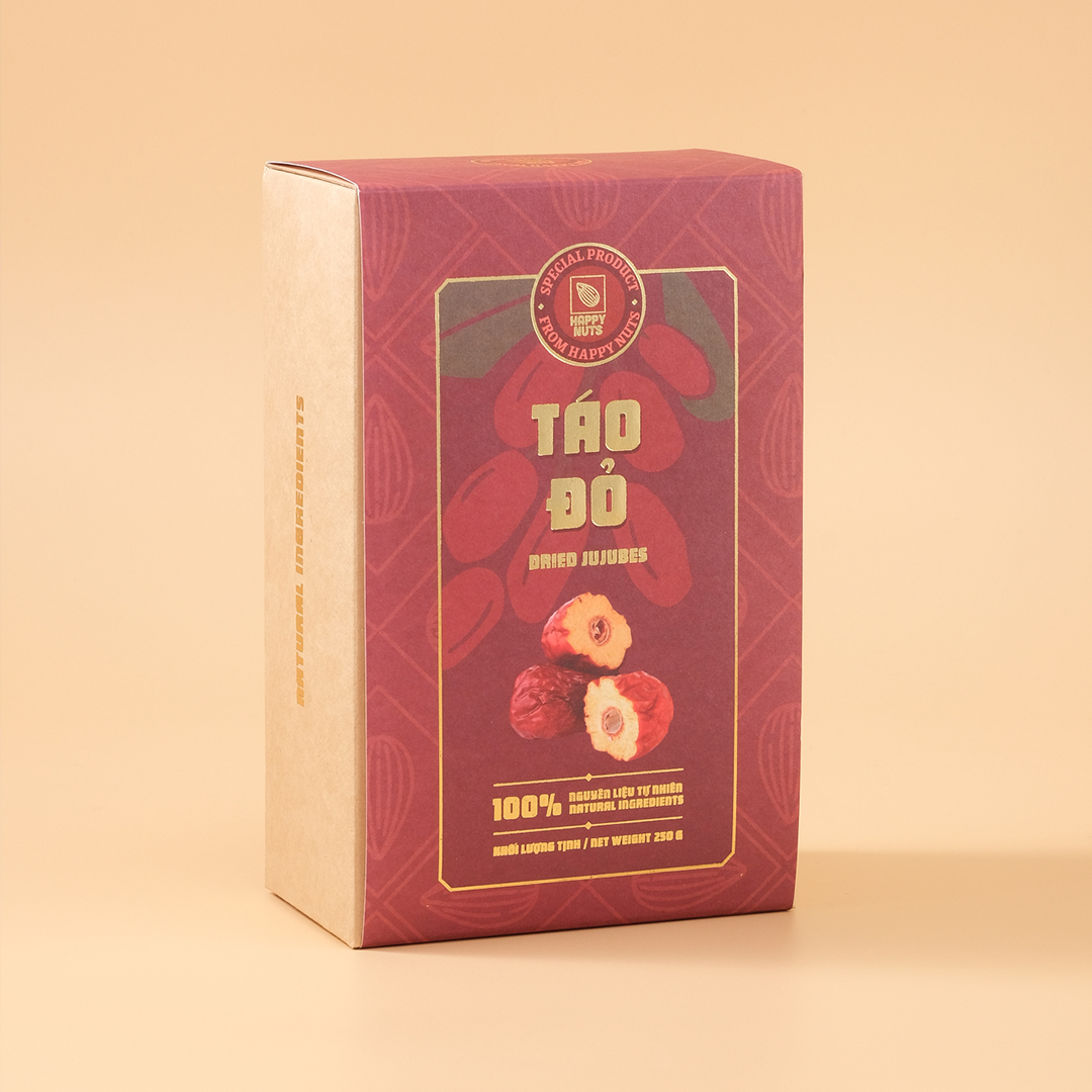 Táo đỏ sấy khô Happy Nuts 250gr