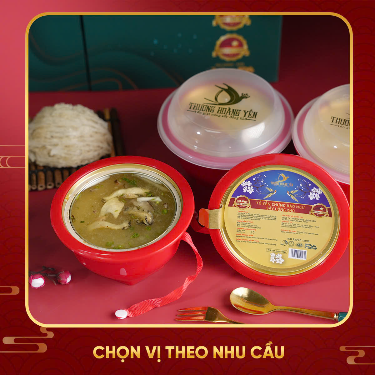 Súp yến TỰ SÔI, SẤY THĂNG HOA các vị THƯỢNG HOÀNG YẾN 140gr