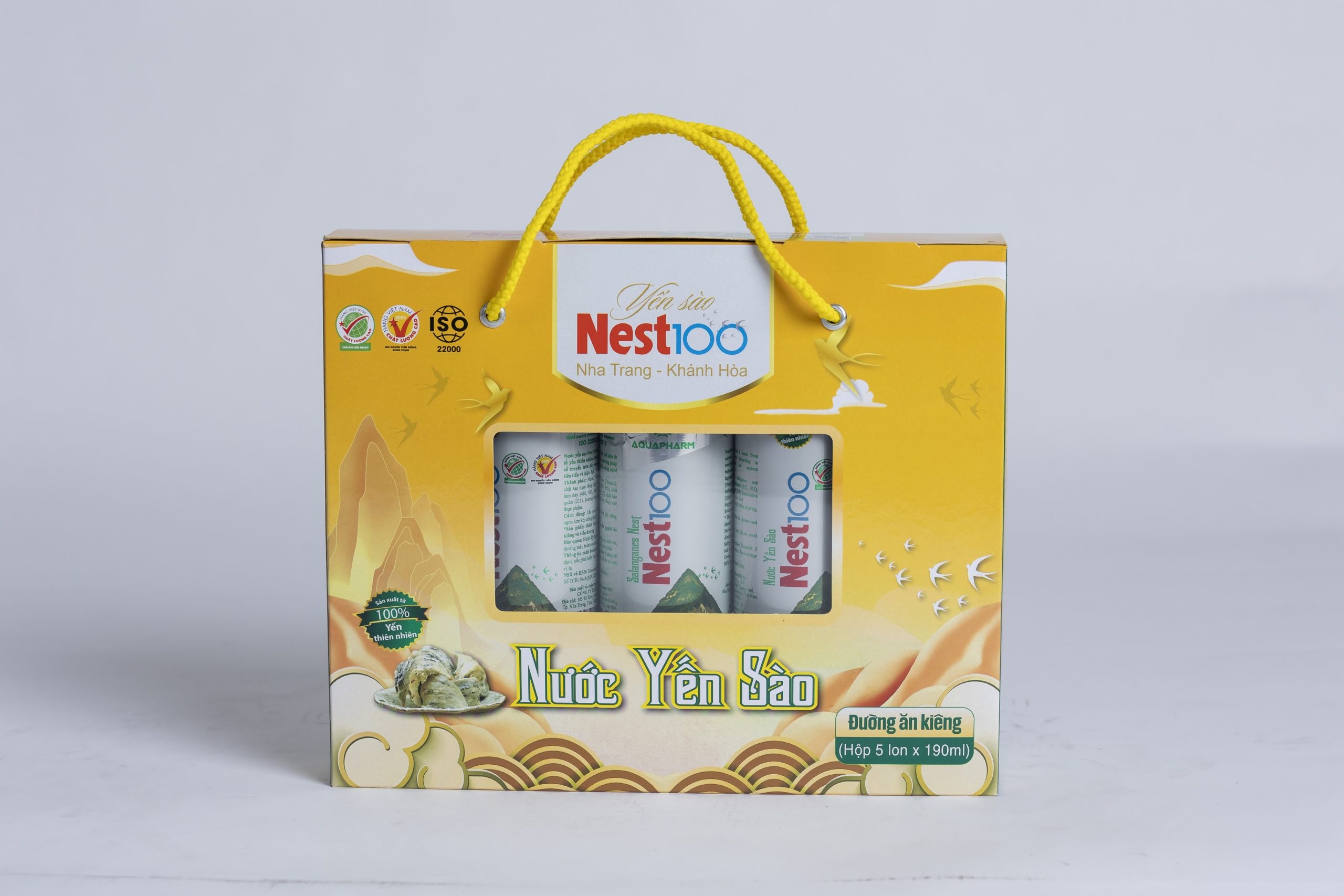 Nước yến sào Nest100 đường ăn kiêng Hộp 5 lon