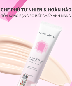 Kem Chống Nắng Nâng Tone Căng Bóng Cấp Ẩm Cho Mọi Loại Da Cell Fusion C Aqua Tone Up Suncreen 100 SPF 50+ PA++++ 35ml + 35ml