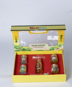 Hộp quà tặng Cao cấp – Ngũ Phúc Premium yến chưng Nest100 cao cấp (kèm túi)