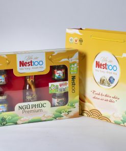Hộp quà tặng Cao cấp – Ngũ Phúc Premium yến chưng Nest100 cao cấp (kèm túi)
